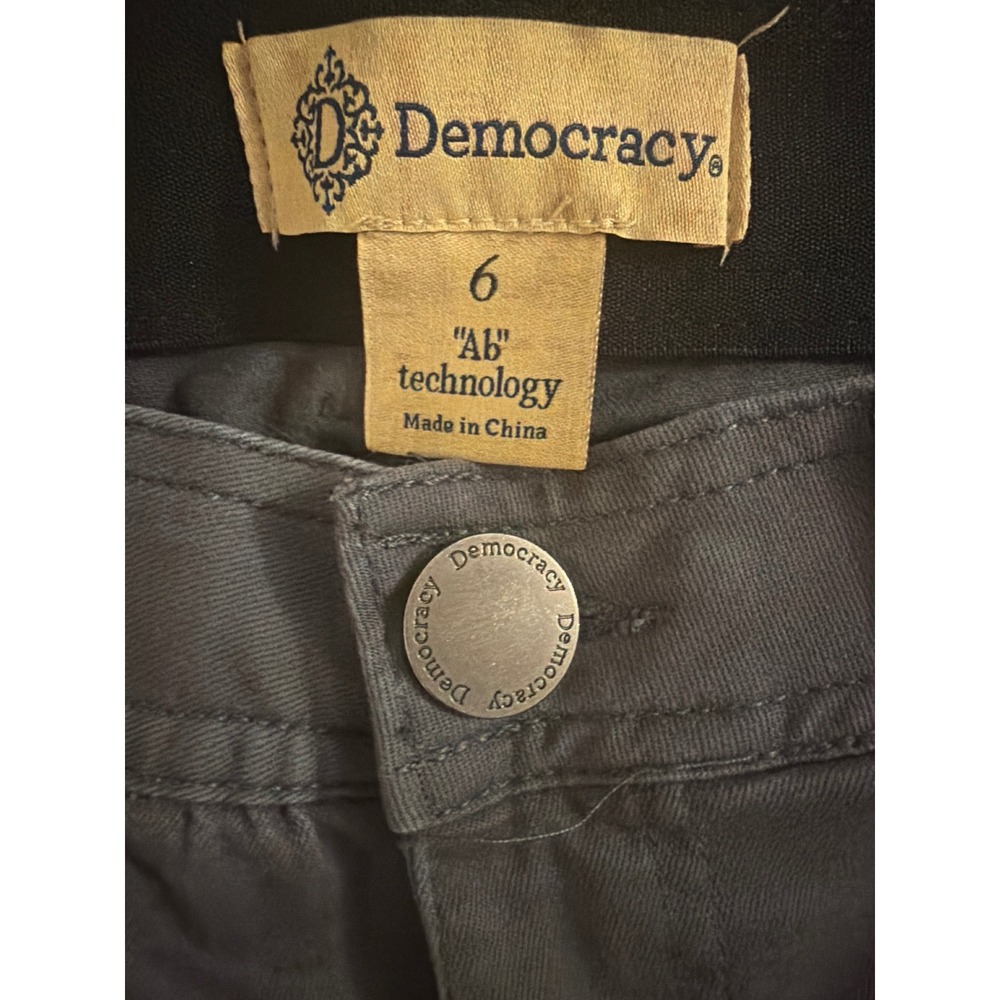 Democracy Ab Technology Gray Cargo Pants Womens 6 Utility Snap Hem B2342E8X2XX - Picture 2 of 10